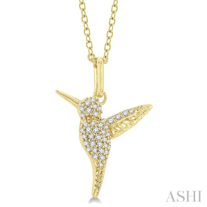 ASHI Hummingbird Petite Diamond Fashion Pendant 644L8PPTSPDYG