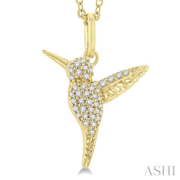 ASHI Hummingbird Petite Diamond Fashion Pendant 644L8PPTSPDYG