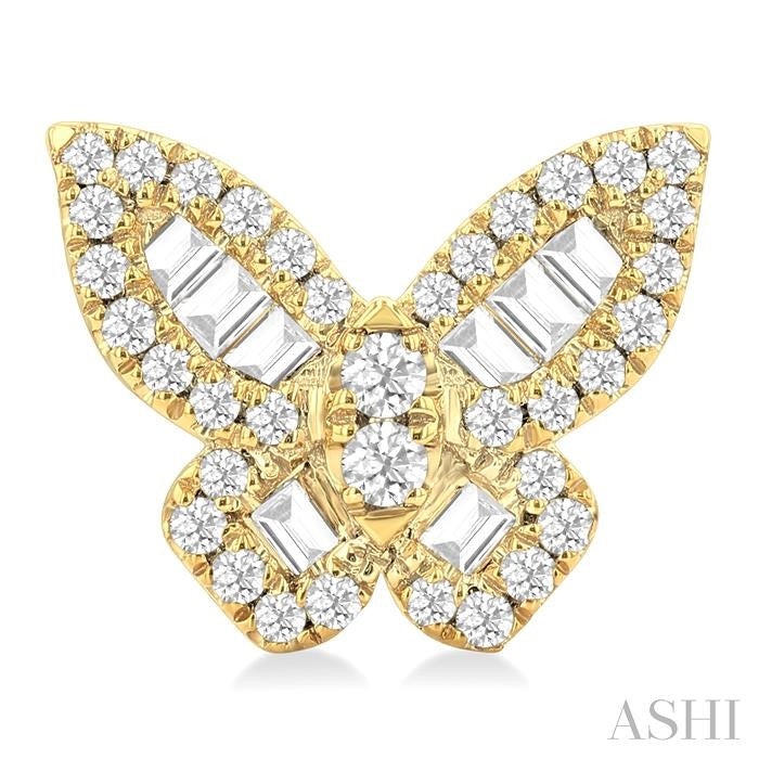 ASHI Butterfly Petite Baguette Diamond Fashion Earrings 644Q3PPFGERYG