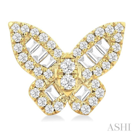 ASHI Butterfly Petite Baguette Diamond Fashion Earrings 644Q3PPFGERYG