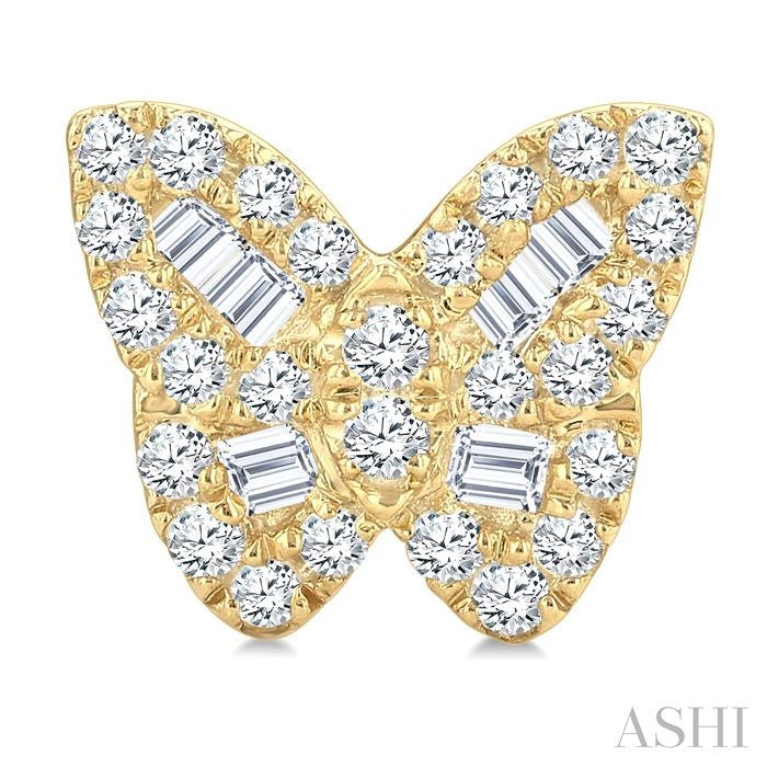 ASHI Butterfly Petite Baguette Diamond Fashion Earrings 644Q6PPTGERYG