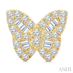 ASHI Butterfly Petite Baguette Diamond Fashion Earrings 644Q6PPTGERYG