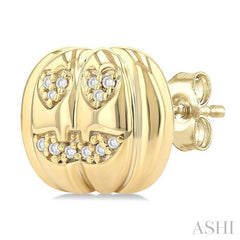 ASHI Pumpkin Petite Diamond Fashion Earrings 644U9PPTSERYG