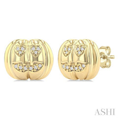 ASHI Pumpkin Petite Diamond Fashion Earrings 644U9PPTSERYG