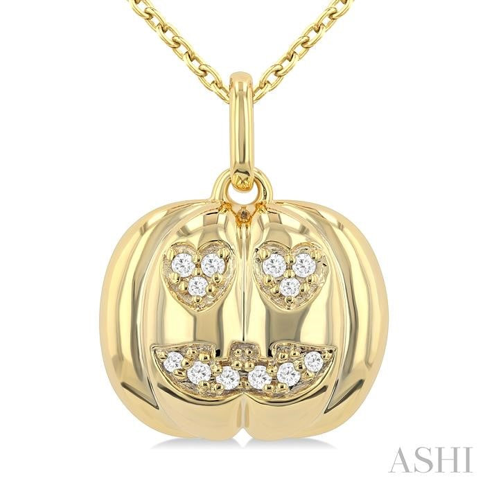 ASHI Pumpkin Petite Diamond Fashion Pendant 644U9PPTSPDYG