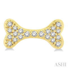 ASHI Dog Bone Petite Diamond Fashion Earrings 645H8PPTSERYG