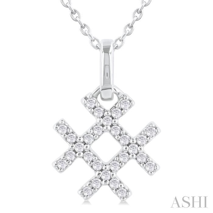 ASHI Hashtag Petite Diamond Fashion Pendant 645T8PPTSPDWG