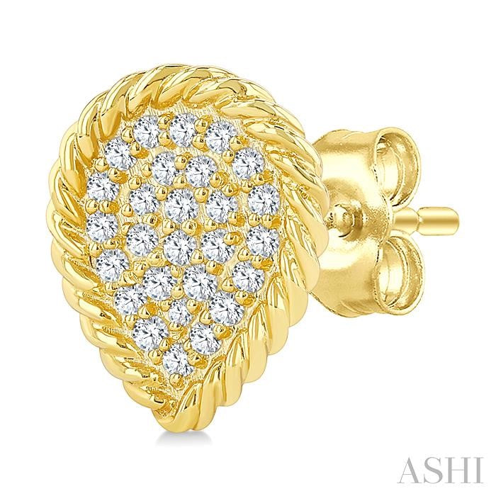 ASHI Pave-Set Pear Shape Rope Diamond Fashion Earrings 645W7PPTGERYG-PR