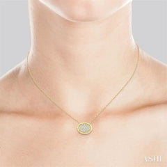 ASHI Pave-Set Oval Shape Rope Diamond Fashion Pendant 645W7PPTGPDYG-OV