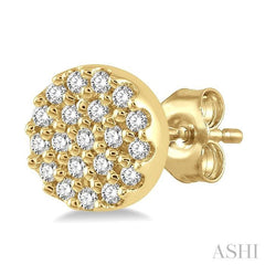 ASHI Disc Petite Diamond Fashion Earrings 646A8PPTSERYG