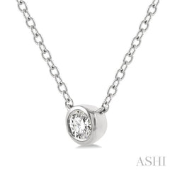 ASHI Bezel Set Petite Diamond Fashion Pendant 646C8PPTGPDWG