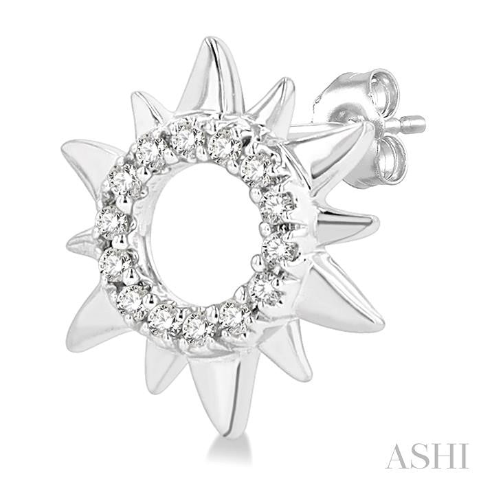 ASHI Sunburst Petite Diamond Fashion Earrings 646E8PPTSERWG