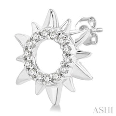 ASHI Sunburst Petite Diamond Fashion Earrings 646E8PPTSERWG