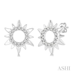 ASHI Sunburst Petite Diamond Fashion Earrings 646E8PPTSERWG