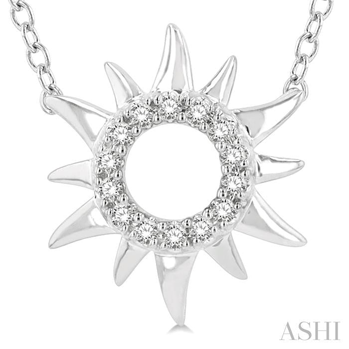 ASHI Sunburst Petite Diamond Fashion Pendant 646E9PPTSPDWG