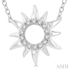 ASHI Sunburst Petite Diamond Fashion Pendant 646E9PPTSPDWG
