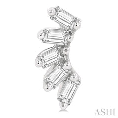 ASHI Petite Baguette Diamond Fashion Earrings 646G8PPTGERWG