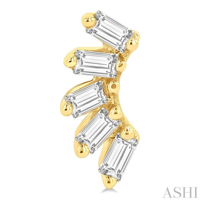 ASHI Petite Baguette Diamond Fashion Earrings 646G8PPTGERYG