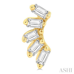 ASHI Petite Baguette Diamond Fashion Earrings 646G8PPTGERYG