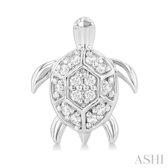 ASHI Turtle Petite Diamond Fashion Earrings 646H8PPTSERWG