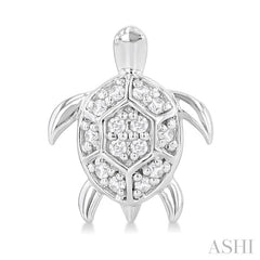 ASHI Turtle Petite Diamond Fashion Earrings 646H8PPTSERWG