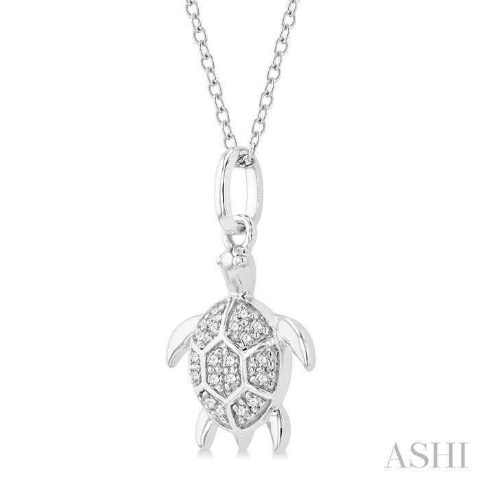 ASHI Turtle Petite Diamond Fashion Pendant 646H9PPTSPDWG