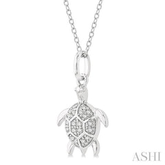 ASHI Turtle Petite Diamond Fashion Pendant 646H9PPTSPDWG