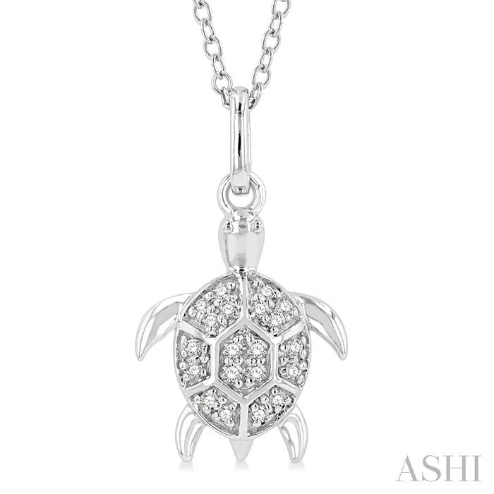 ASHI Turtle Petite Diamond Fashion Pendant 646H9PPTSPDWG