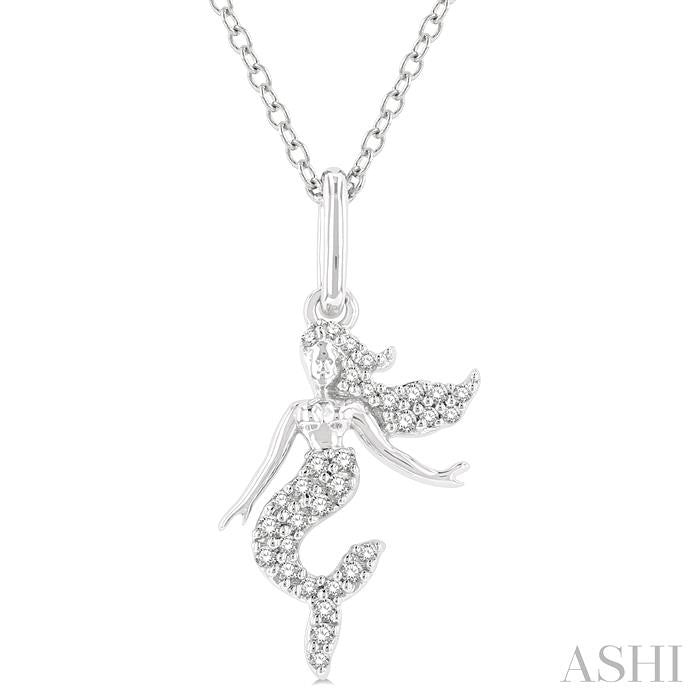 ASHI Mermaid Petite Diamond Fashion Pendant 646K8PPTSPDWG