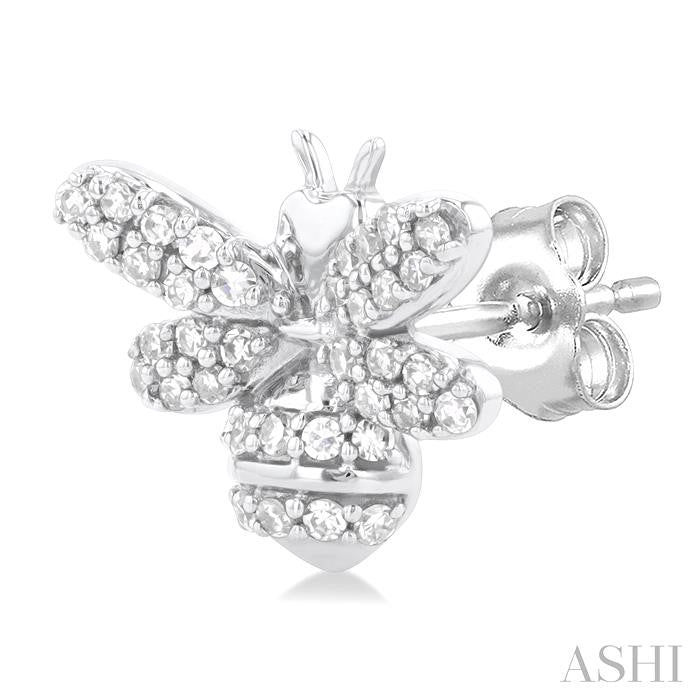 ASHI Bumble Bee Petite Diamond Fashion Earrings 646Q5PPTSERWG