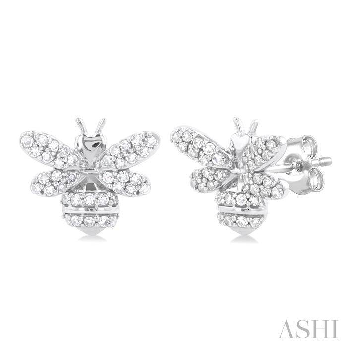 ASHI Bumble Bee Petite Diamond Fashion Earrings 646Q5PPTSERWG
