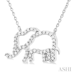 ASHI Elephant Petite Diamond Fashion Pendant 646R7PPTSPDWG