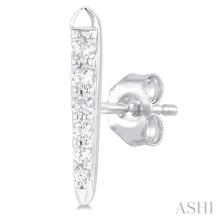 ASHI Vertical Bar Graduated Petite Diamond Fashion Earrings 646S8PPTSERWG