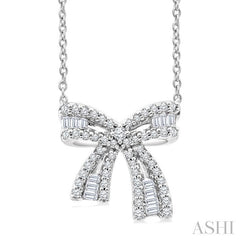 ASHI Bow Petite Diamond Fashion Pendant 646W5PPFGPDWG