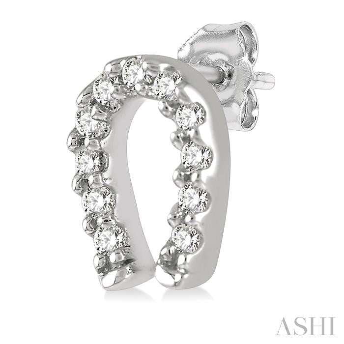 ASHI Horseshoe Petite Diamond Fashion Earrings 647B8PPTSERWG