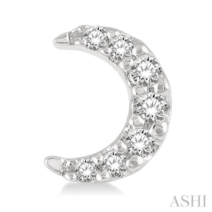 ASHI Star & Moon Petite Diamond Fashion Earrings 647C8PPTSERWG