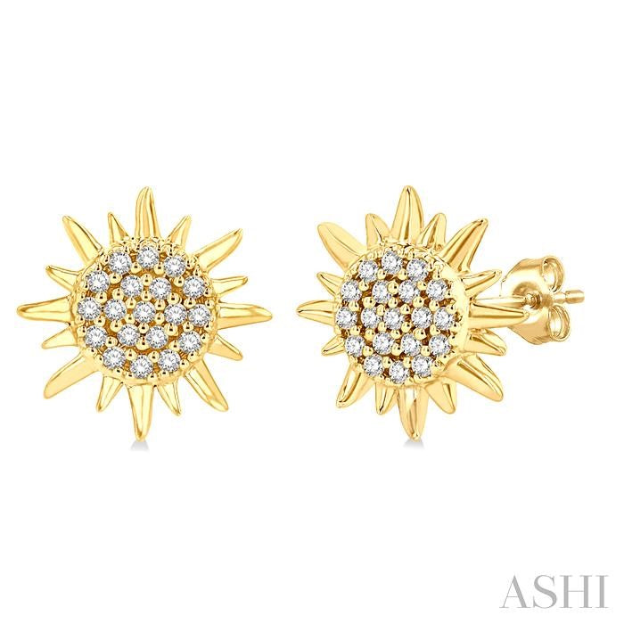 ASHI Sun Petite Diamond Fashion Earrings 647E8PPTSERYG