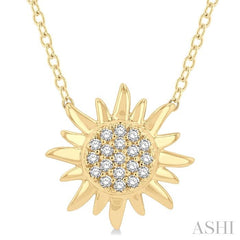 ASHI Sun Petite Diamond Fashion Pendant 647E8PPTSPDYG