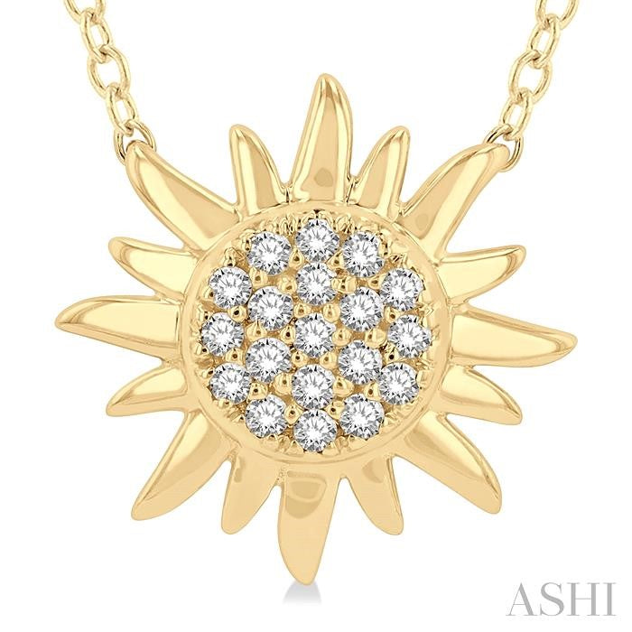 ASHI Sun Petite Diamond Fashion Pendant 647E8PPTSPDYG