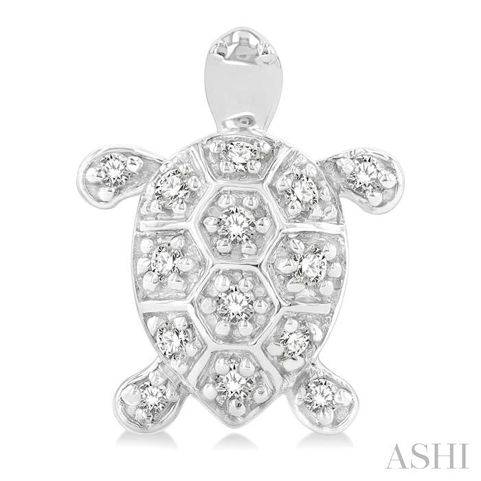 ASHI Turtle Petite Diamond Fashion Earrings 647H8PPTSERWG