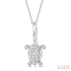 ASHI Turtle Petite Diamond Fashion Pendant 647H8PPTSPDWG