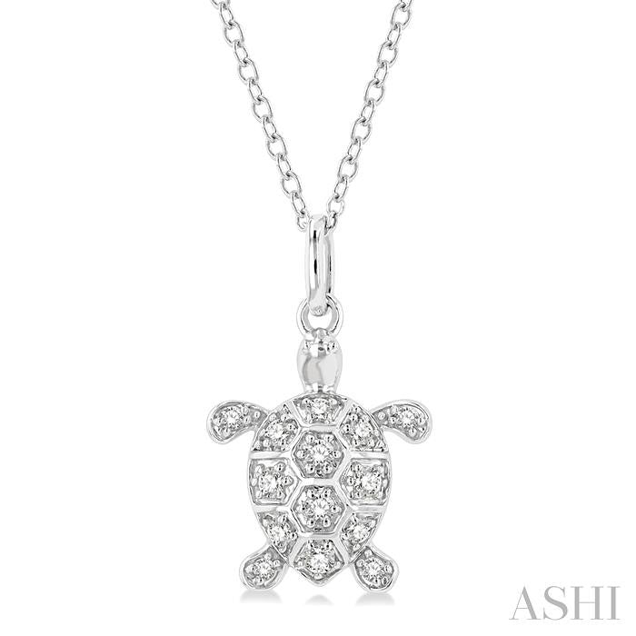 ASHI Turtle Petite Diamond Fashion Pendant 647H8PPTSPDWG