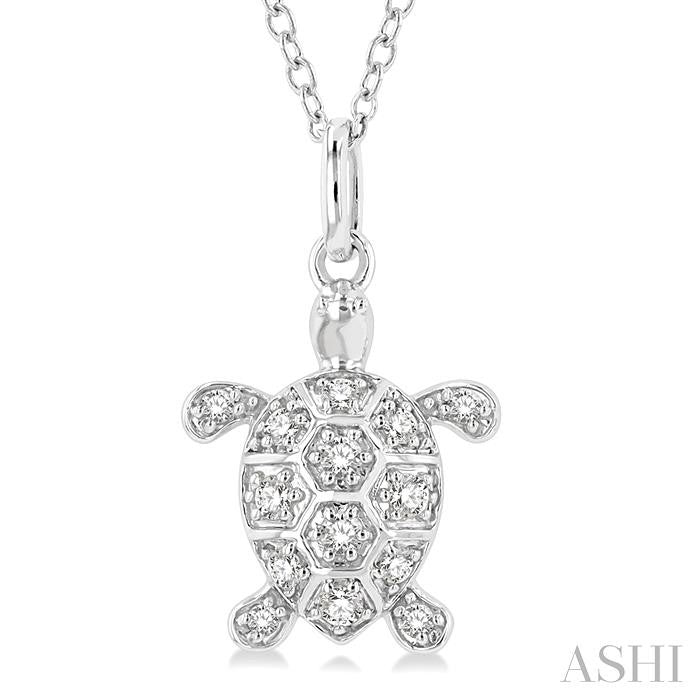 ASHI Turtle Petite Diamond Fashion Pendant 647H8PPTSPDWG