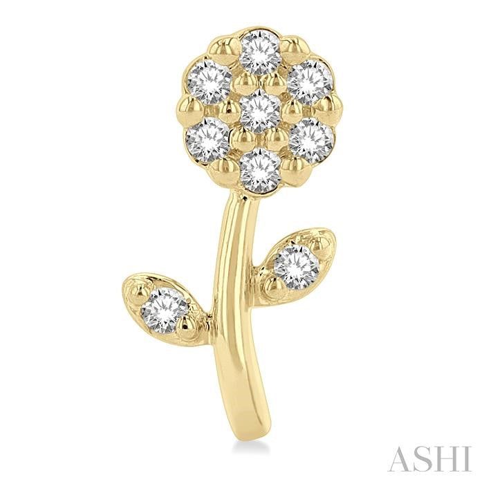 ASHI Flower Petite Diamond Fashion Earrings 647L8PPTSERYG