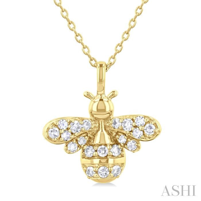ASHI Bumble Bee Petite Diamond Fashion Pendant 647Q7PPTSPDYG
