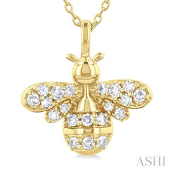 ASHI Bumble Bee Petite Diamond Fashion Pendant 647Q7PPTSPDYG