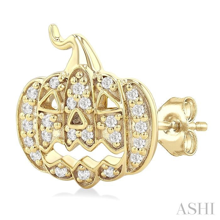 ASHI Pumpkin Petite Diamond Fashion Earrings 647U8PPTSERYG