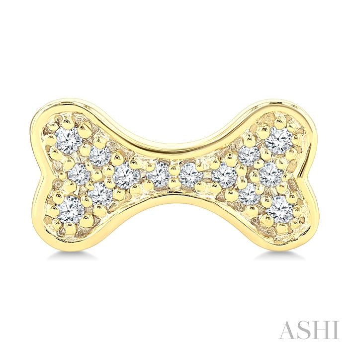 ASHI Dog Bone Petite Diamond Fashion Earrings 647W8PPTSERYG