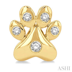 ASHI Dog Paw Petite Diamond Fashion Earrings 648D8PPTSERYG