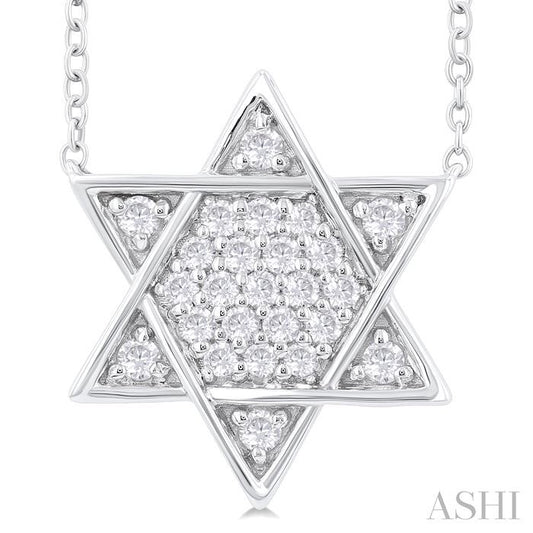 ASHI Star Of David Diamond Fashion Pendant 648E6PPFGPDWG